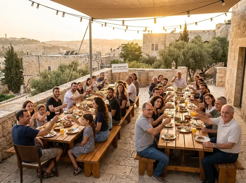 חגיגת קבוצה בטיול